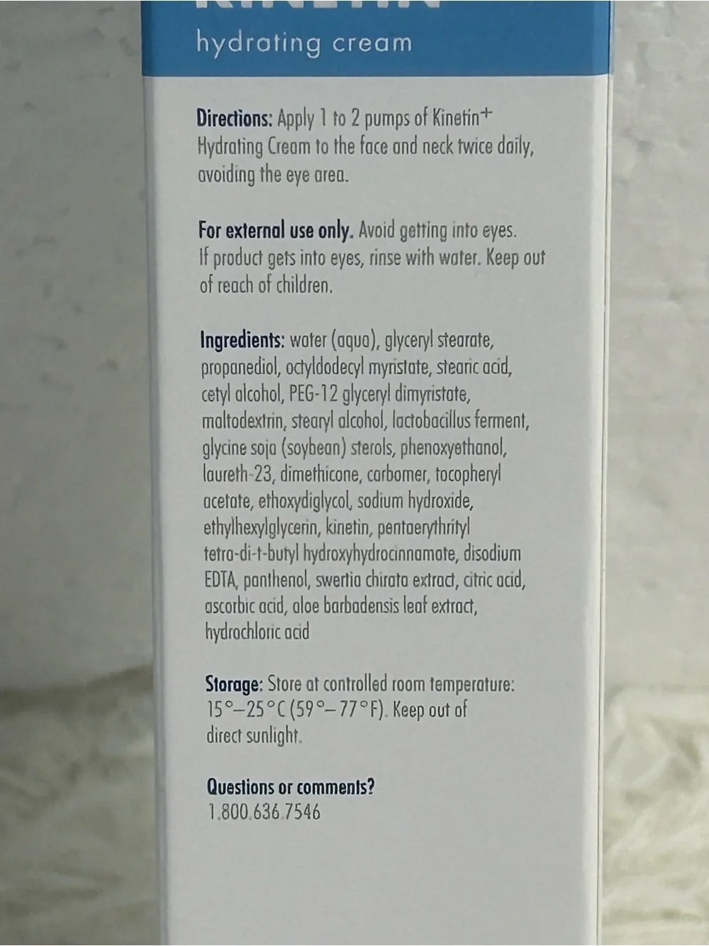 Obagi Kinetin+ Hydrating Cream - White with Blue and Lime Accents